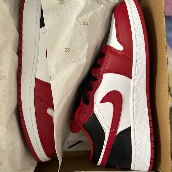 Jordan Kids Red and White Sneakers - Picture 3 of 3